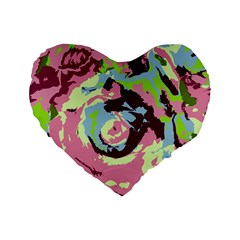 Abstract Art Standard 16  Premium Flano Heart Shape Cushions