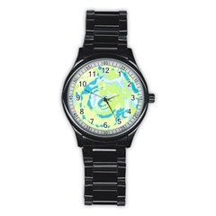 Abstract Art Stainless Steel Round Watch by ValentinaDesign