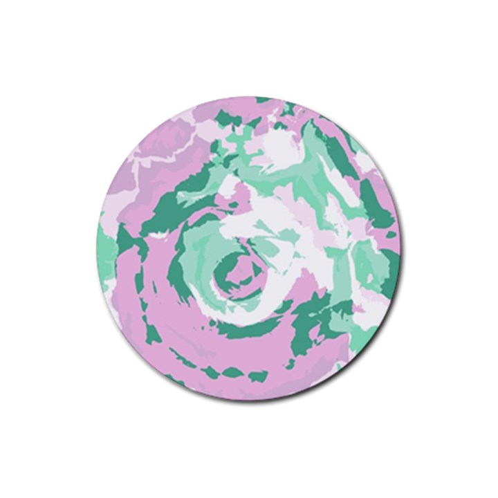 Abstract art Rubber Coaster (Round) 