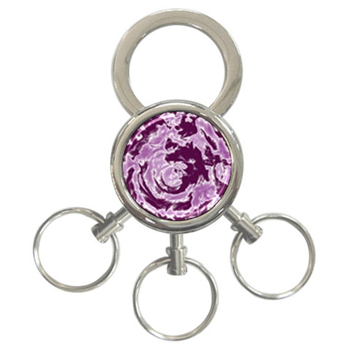 Abstract art 3-Ring Key Chains
