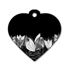 Tulips Dog Tag Heart (One Side)