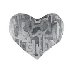 Abstract Art Standard 16  Premium Flano Heart Shape Cushions
