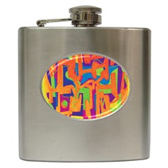 Abstract Art Hip Flask (6 Oz) by ValentinaDesign