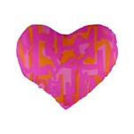 Abstract art Standard 16  Premium Heart Shape Cushions Back