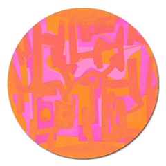 Abstract Art Magnet 5  (round) by ValentinaDesign