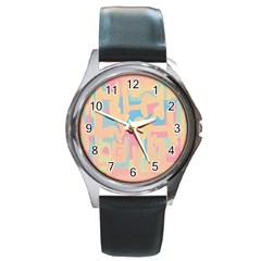 Abstract art Round Metal Watch