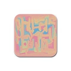 Abstract art Rubber Square Coaster (4 pack) 