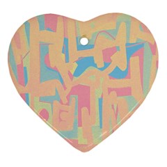 Abstract art Heart Ornament (Two Sides)