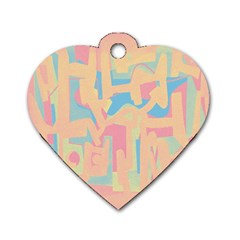 Abstract art Dog Tag Heart (Two Sides)