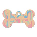 Abstract art Dog Tag Bone (Two Sides) Back