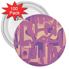 Abstract Art 3  Buttons (100 Pack) 