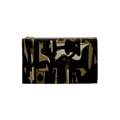 Abstract Art Cosmetic Bag (small)  by ValentinaDesign