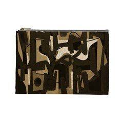 Abstract Art Cosmetic Bag (large)  by ValentinaDesign