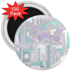 Abstract Art 3  Magnets (100 Pack) by ValentinaDesign