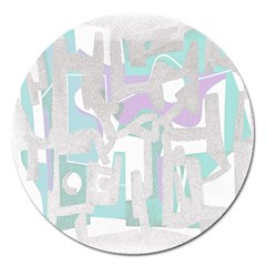 Abstract Art Magnet 5  (round) by ValentinaDesign