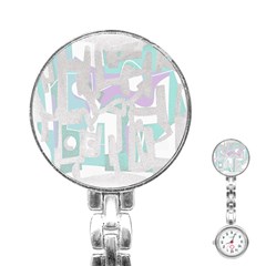 Abstract Art Stainless Steel Nurses Watch by ValentinaDesign