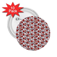 Roses Pattern 2 25  Buttons (10 Pack) 