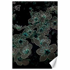 Glowing Flowers In The Dark C Canvas 24  x 36 