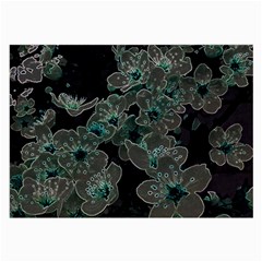 Glowing Flowers In The Dark C Large Glasses Cloth