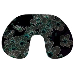 Glowing Flowers In The Dark C Travel Neck Pillows
