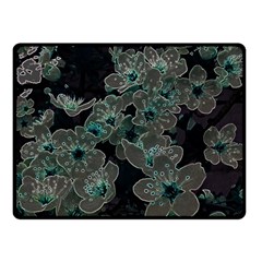 Glowing Flowers In The Dark C Double Sided Fleece Blanket (Small) 