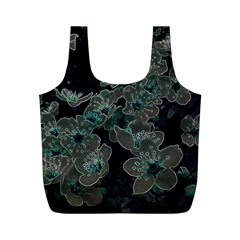 Glowing Flowers In The Dark C Full Print Recycle Bags (M) 