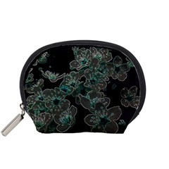 Glowing Flowers In The Dark C Accessory Pouches (Small) 