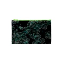 Glowing Flowers In The Dark C Cosmetic Bag (XS)