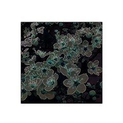 Glowing Flowers In The Dark C Satin Bandana Scarf