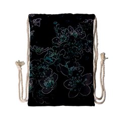Glowing Flowers In The Dark C Drawstring Bag (Small)