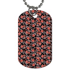 Roses Pattern Dog Tag (two Sides)