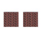 Roses pattern Cufflinks (Square) Front(Pair)