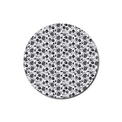 Roses pattern Rubber Coaster (Round) 