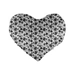 Roses pattern Standard 16  Premium Heart Shape Cushions Front