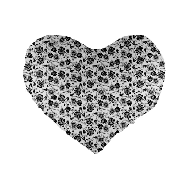 Roses pattern Standard 16  Premium Heart Shape Cushions