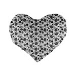 Roses pattern Standard 16  Premium Heart Shape Cushions Back