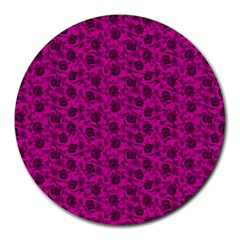 Roses Pattern Round Mousepads by Valentinaart