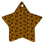 Roses pattern Star Ornament (Two Sides) Front