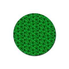 Roses pattern Rubber Round Coaster (4 pack) 