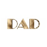 Best Dad Ever Gold Look Elegant Typography Satin Scarf (Oblong) Front