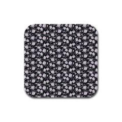 Roses Pattern Rubber Square Coaster (4 Pack)  by Valentinaart