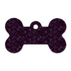 Roses pattern Dog Tag Bone (One Side)