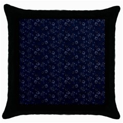 Roses Pattern Throw Pillow Case (black)