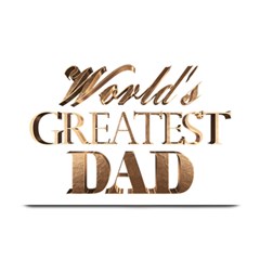 World s Greatest Dad Gold Look Text Elegant Typography Plate Mats by yoursparklingshop