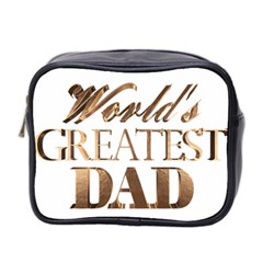 World s Greatest Dad Gold Look Text Elegant Typography Mini Toiletries Bag 2-side by yoursparklingshop