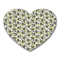 Roses Pattern Heart Mousepads by Valentinaart