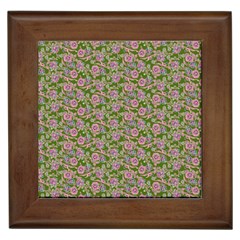 Roses Pattern Framed Tiles by Valentinaart