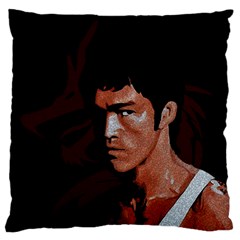 Bruce Lee Standard Flano Cushion Case (two Sides) by Valentinaart