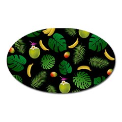 Tropical Pattern Oval Magnet by Valentinaart