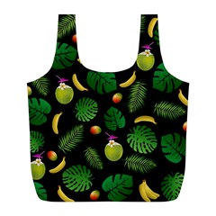 Tropical Pattern Full Print Recycle Bags (l)  by Valentinaart